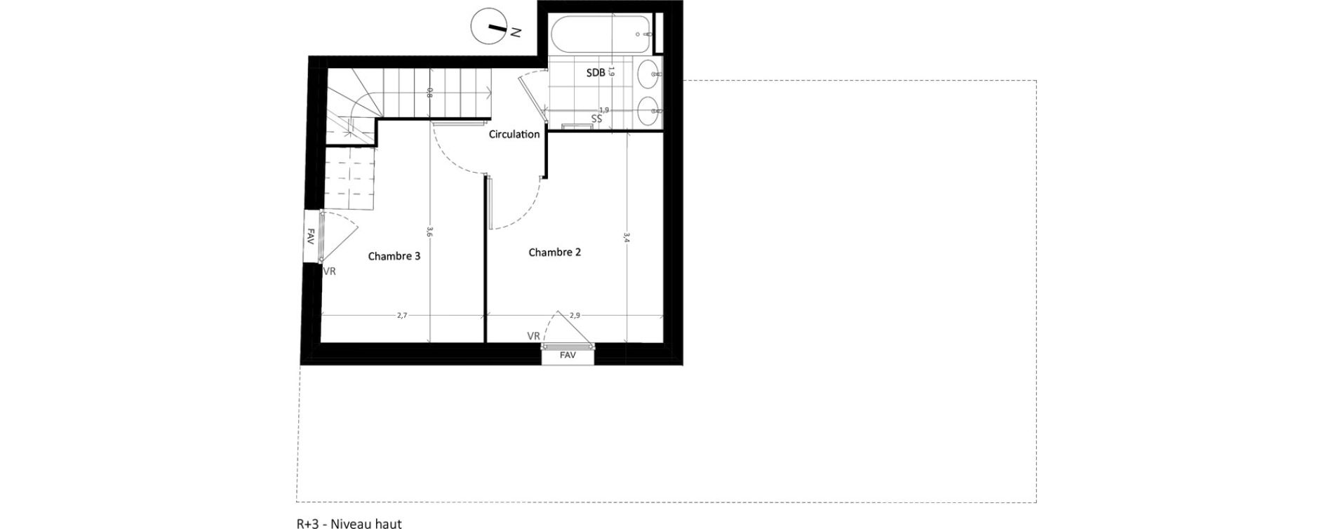 Duplex T4 de 83,19 m2 &agrave; Carri&egrave;res-Sous-Poissy Nouvelle centralit&eacute;