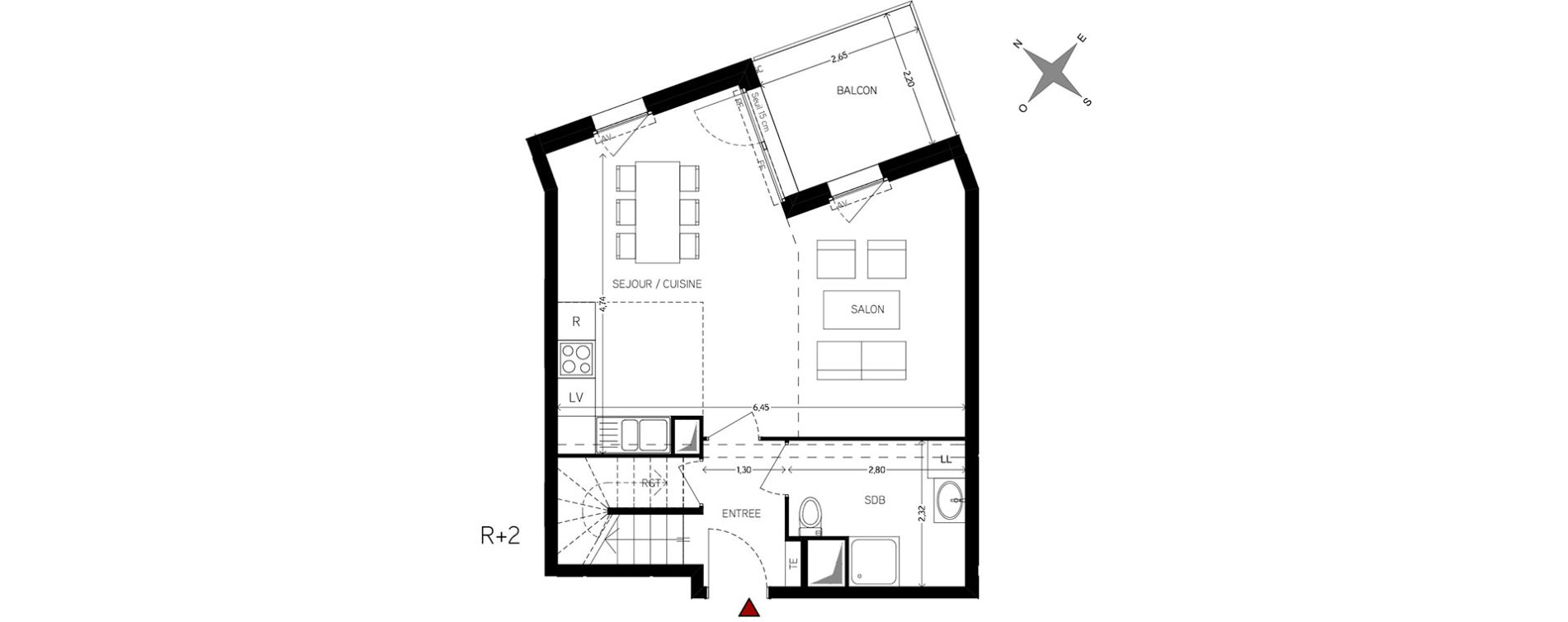 Duplex T4 de 94,94 m2 &agrave; Carri&egrave;res-Sous-Poissy Nouvelle centralit&eacute;