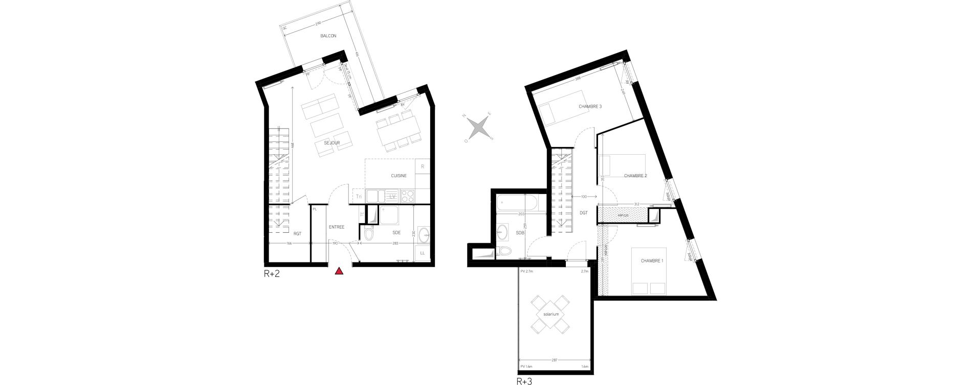 Duplex T4 de 83,66 m2 &agrave; Carri&egrave;res-Sous-Poissy Nouvelle centralit&eacute;