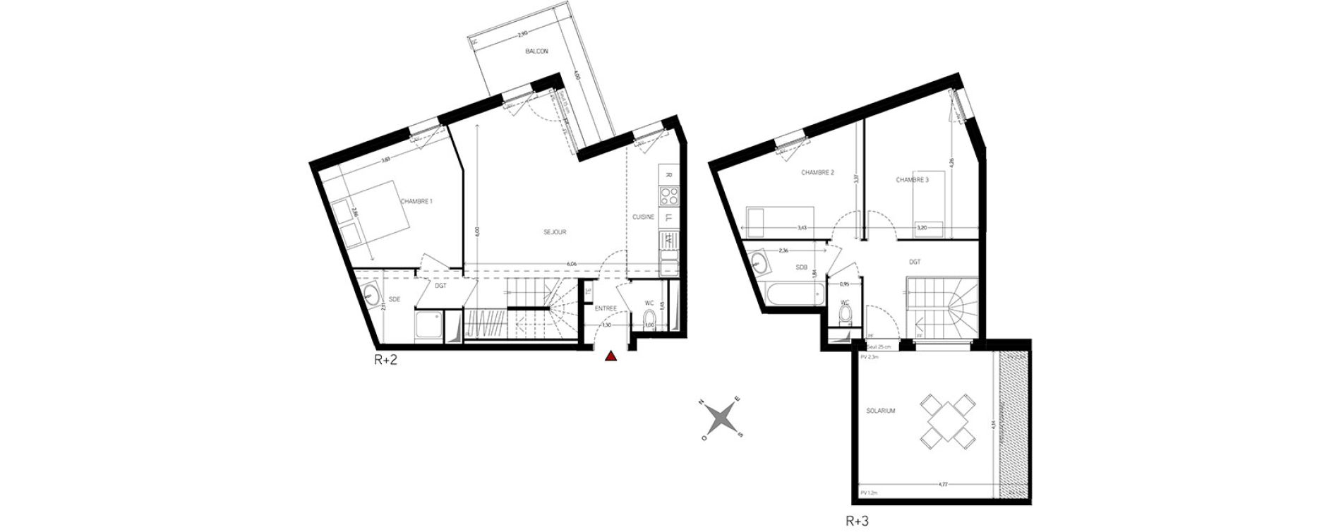Duplex T4 de 83,90 m2 &agrave; Carri&egrave;res-Sous-Poissy Nouvelle centralit&eacute;