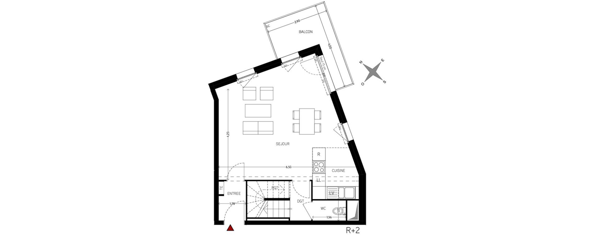 Duplex T3 de 71,04 m2 &agrave; Carri&egrave;res-Sous-Poissy Nouvelle centralit&eacute;