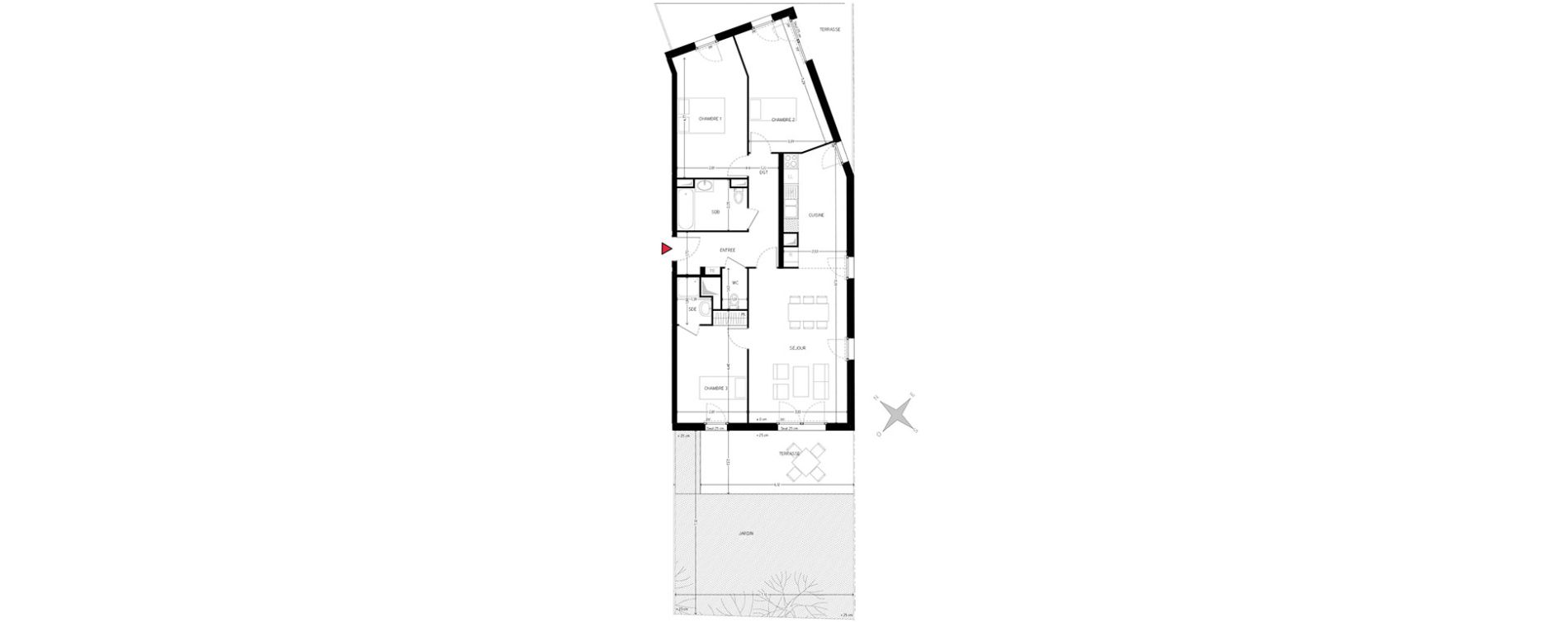 Appartement T4 de 94,53 m2 &agrave; Carri&egrave;res-Sous-Poissy Nouvelle centralit&eacute;