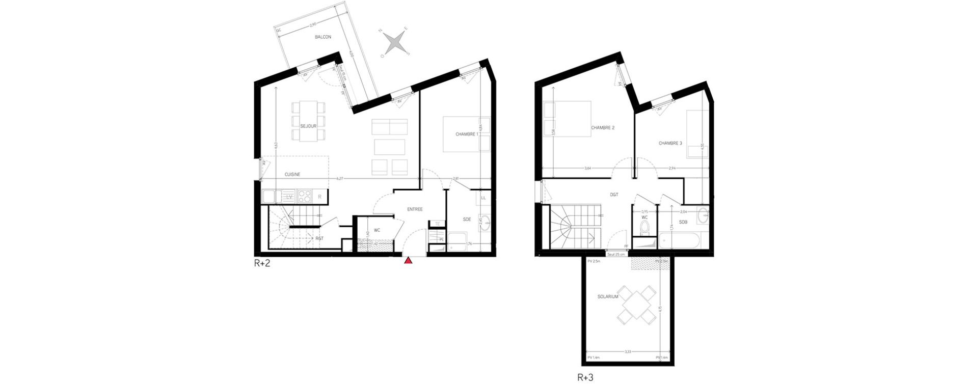 Appartement T4 de 92,43 m2 &agrave; Carri&egrave;res-Sous-Poissy Nouvelle centralit&eacute;