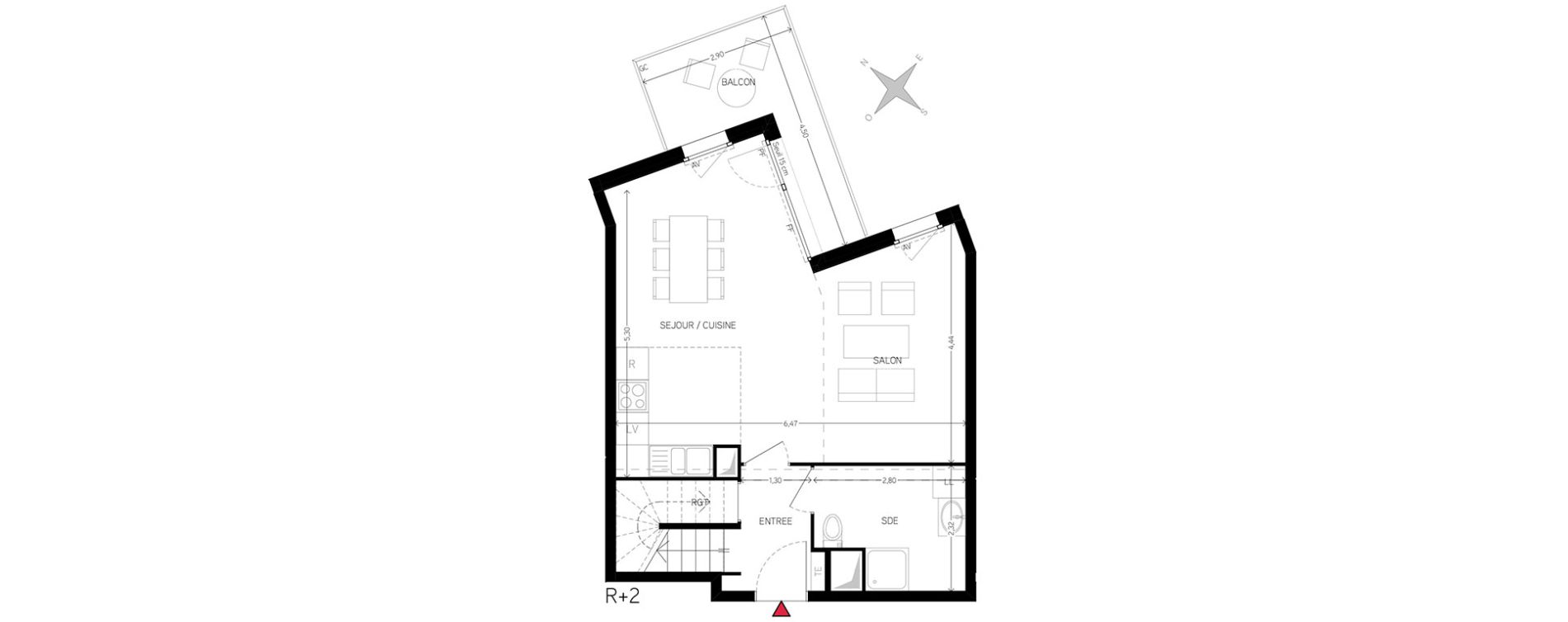 Appartement T4 de 94,40 m2 &agrave; Carri&egrave;res-Sous-Poissy Nouvelle centralit&eacute;