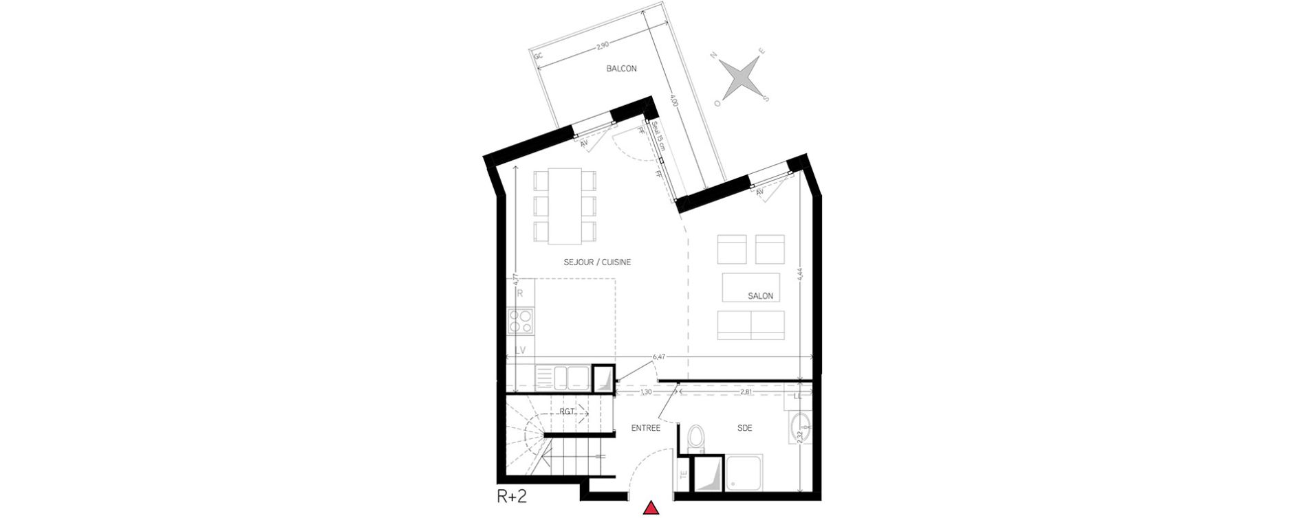 Appartement T3 de 79,48 m2 &agrave; Carri&egrave;res-Sous-Poissy Nouvelle centralit&eacute;