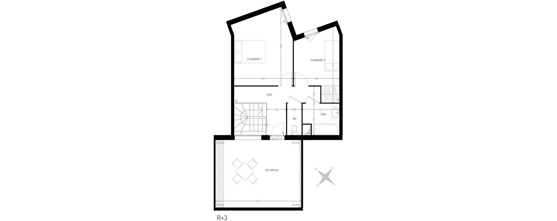 Appartement T3 de 79,48 m2 &agrave; Carri&egrave;res-Sous-Poissy Nouvelle centralit&eacute;