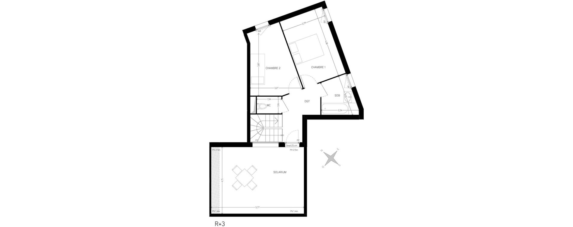 Appartement T3 de 82,62 m2 &agrave; Carri&egrave;res-Sous-Poissy Nouvelle centralit&eacute;