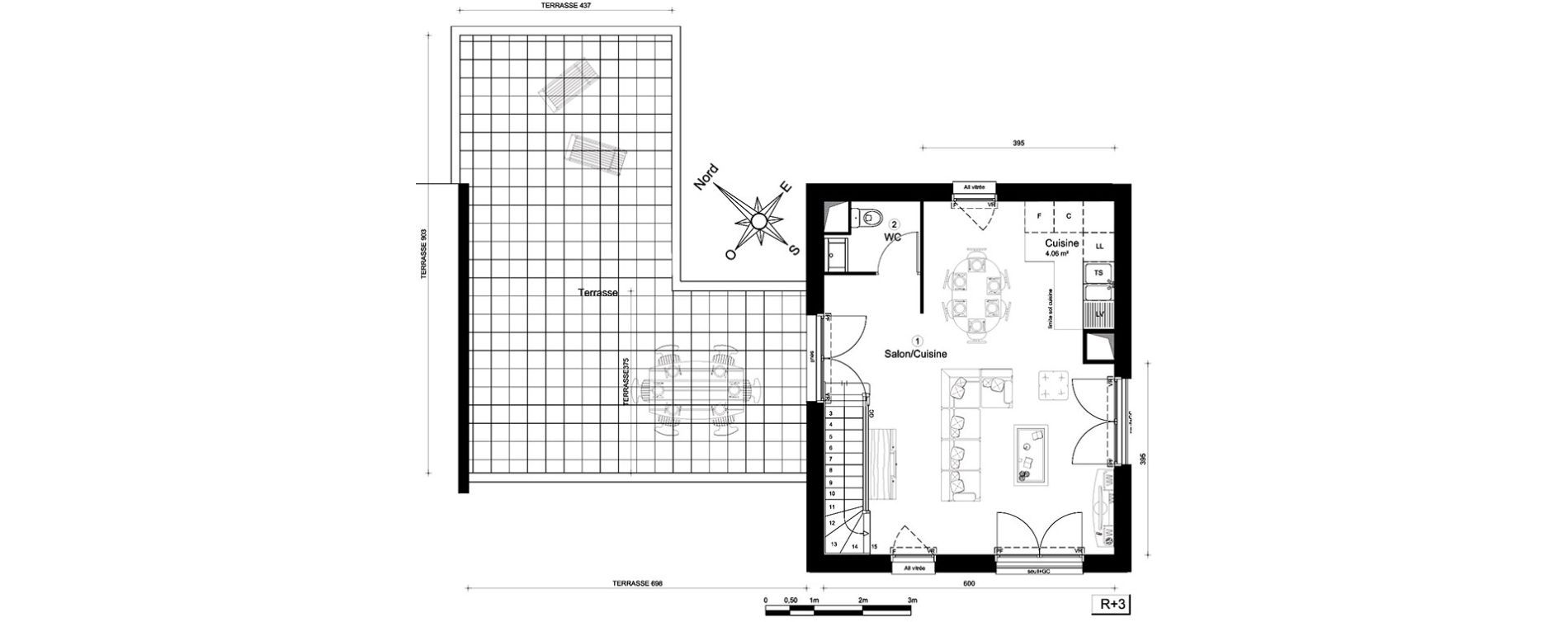 Duplex T4 de 79,40 m2 &agrave; Carri&egrave;res-Sous-Poissy Nouvelle centralit&eacute;