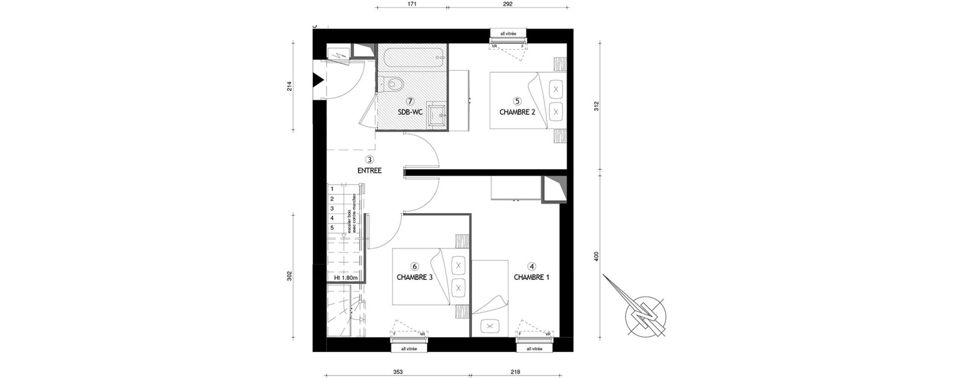 Duplex T4 de 75,60 m2 &agrave; Carri&egrave;res-Sous-Poissy Nouvelle centralit&eacute;