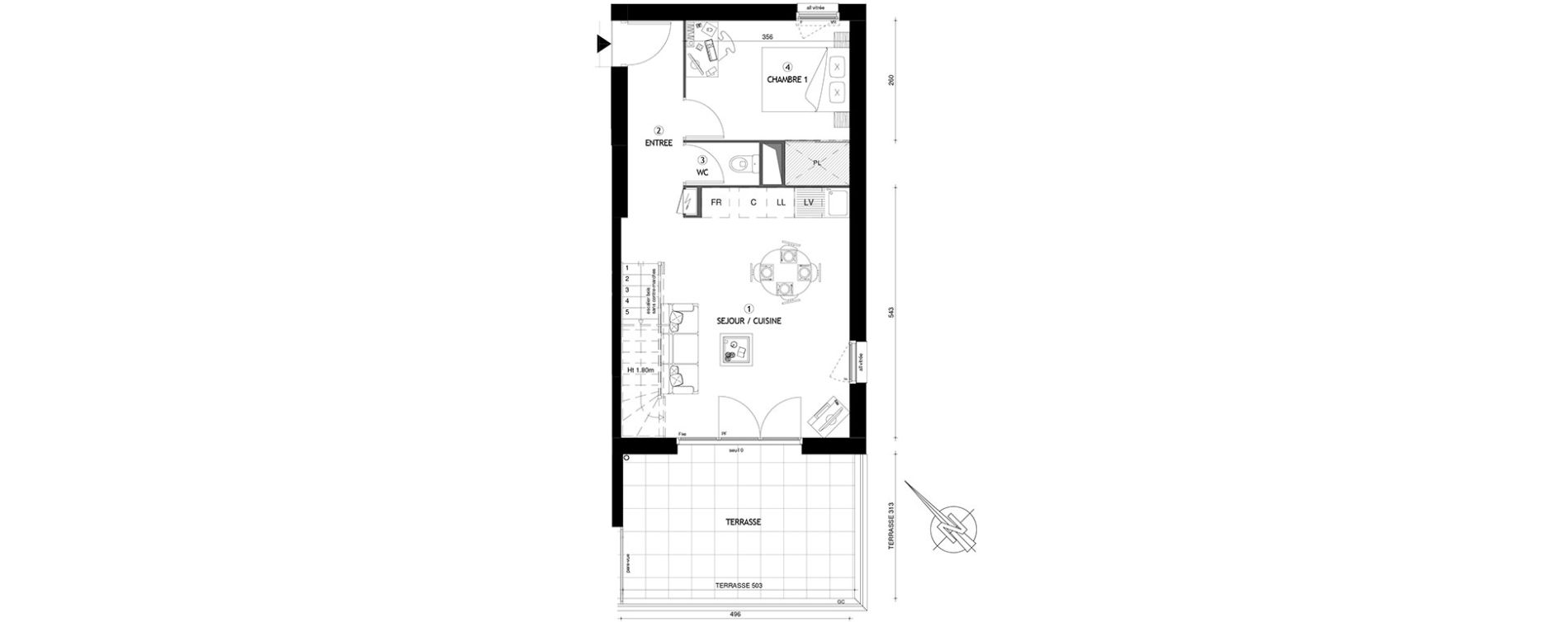 Duplex T4 de 80,80 m2 &agrave; Carri&egrave;res-Sous-Poissy Nouvelle centralit&eacute;