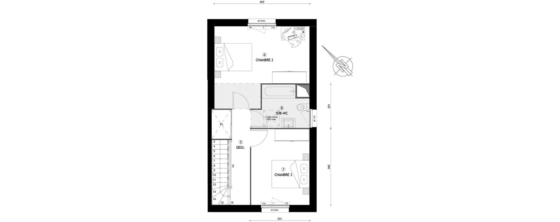 Duplex T4 de 80,80 m2 &agrave; Carri&egrave;res-Sous-Poissy Nouvelle centralit&eacute;