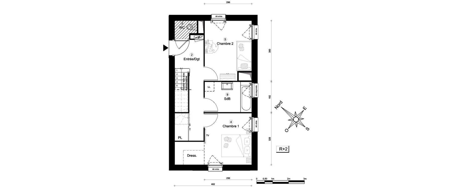 Duplex T4 de 79,40 m2 &agrave; Carri&egrave;res-Sous-Poissy Nouvelle centralit&eacute;