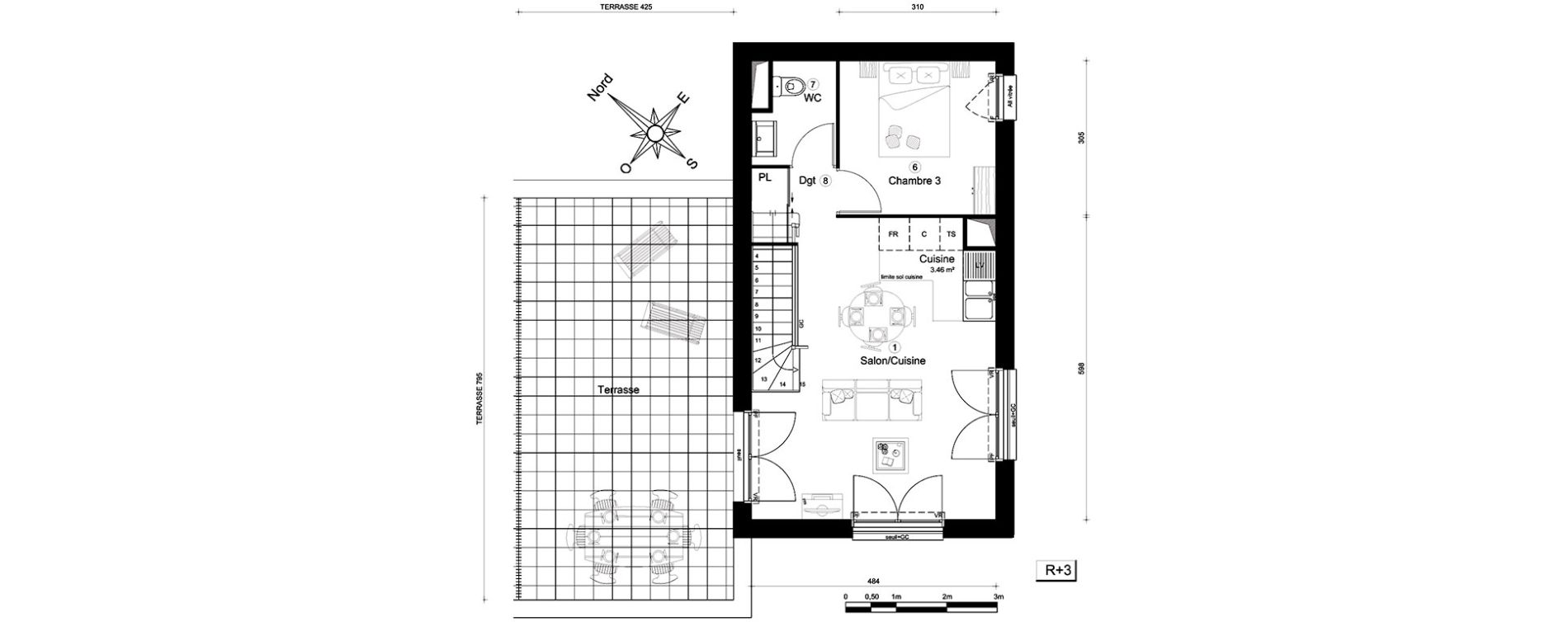 Duplex T4 de 79,40 m2 &agrave; Carri&egrave;res-Sous-Poissy Nouvelle centralit&eacute;