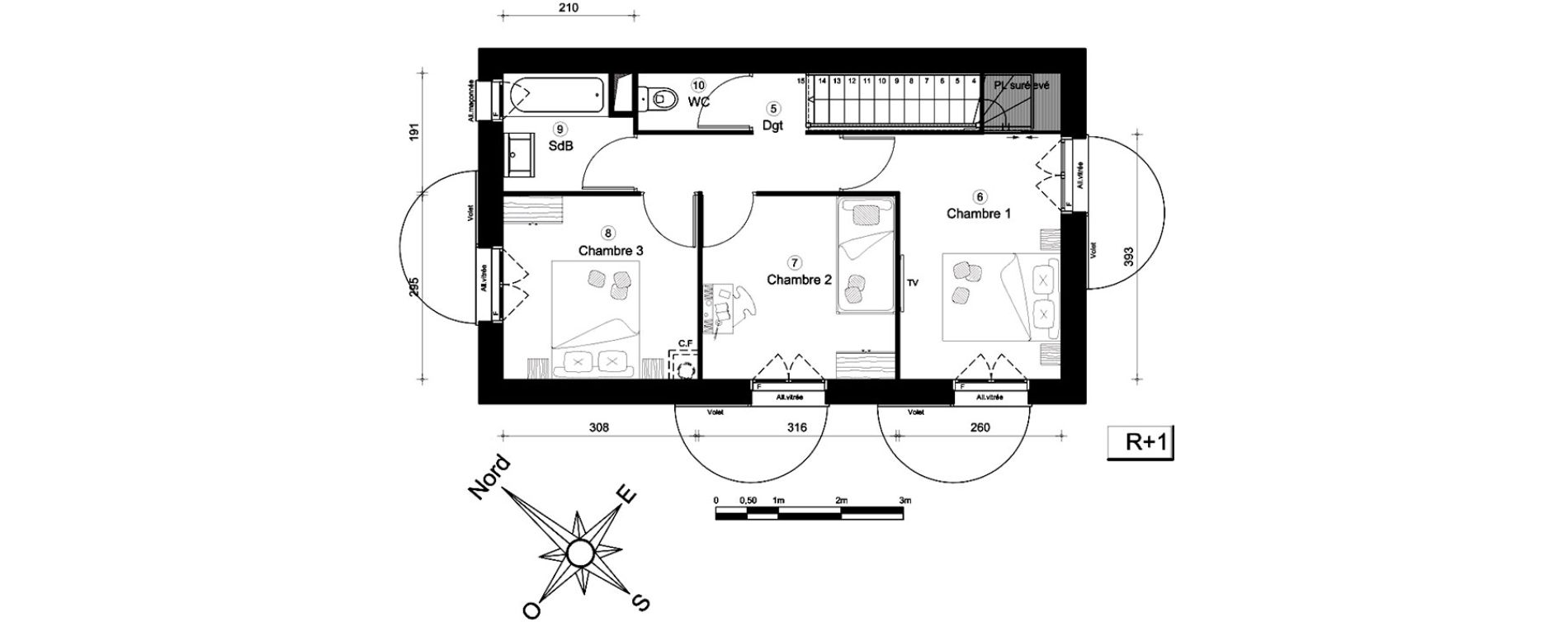 Maison T4 de 80,80 m2 &agrave; Carri&egrave;res-Sous-Poissy Nouvelle centralit&eacute;