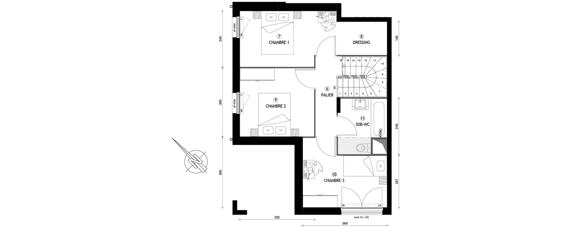 Duplex T4 de 83,00 m2 &agrave; Carri&egrave;res-Sous-Poissy Nouvelle centralit&eacute;