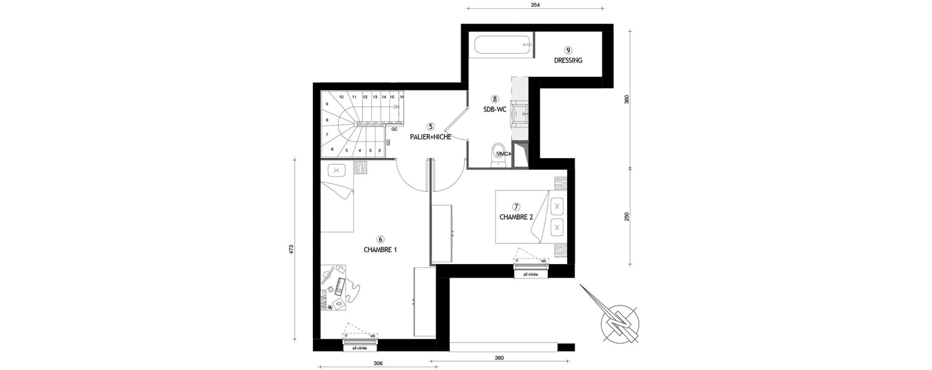 Duplex T3 de 64,80 m2 &agrave; Carri&egrave;res-Sous-Poissy Nouvelle centralit&eacute;