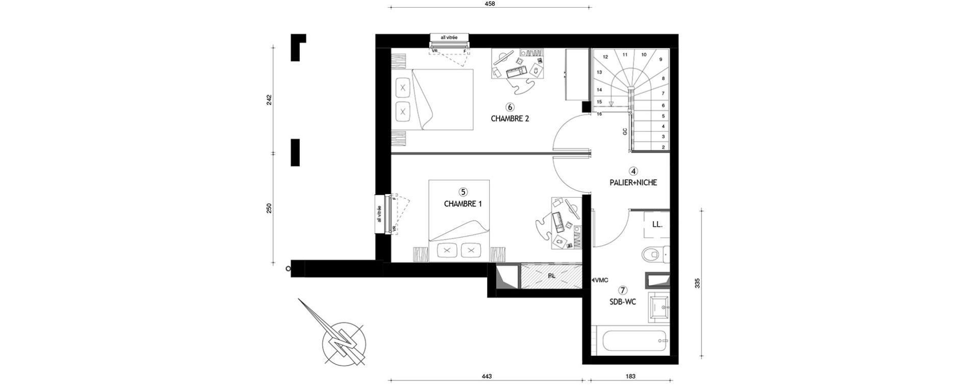 Duplex T3 de 63,40 m2 &agrave; Carri&egrave;res-Sous-Poissy Nouvelle centralit&eacute;