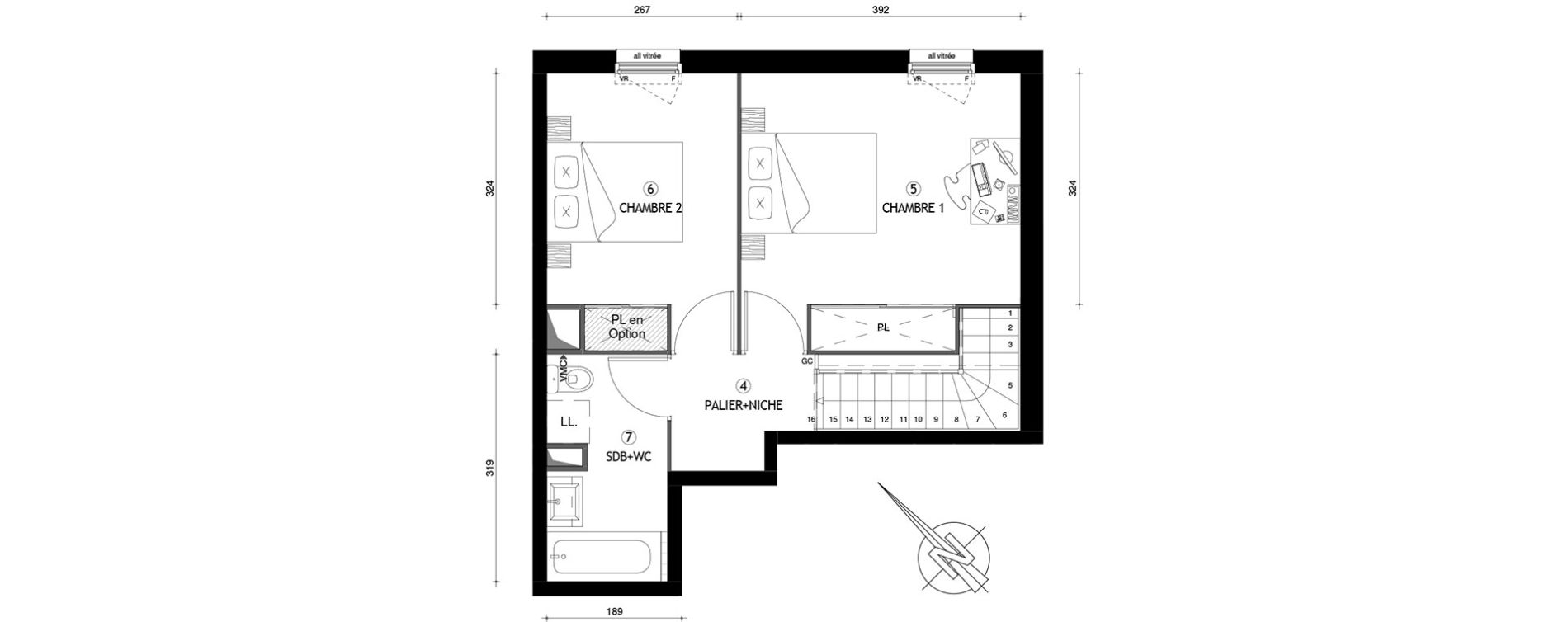 Duplex T3 de 65,00 m2 &agrave; Carri&egrave;res-Sous-Poissy Nouvelle centralit&eacute;