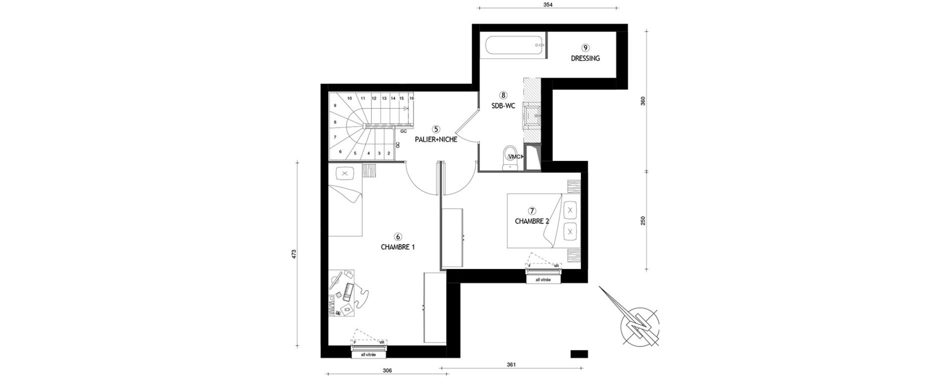 Duplex T3 de 64,80 m2 &agrave; Carri&egrave;res-Sous-Poissy Nouvelle centralit&eacute;
