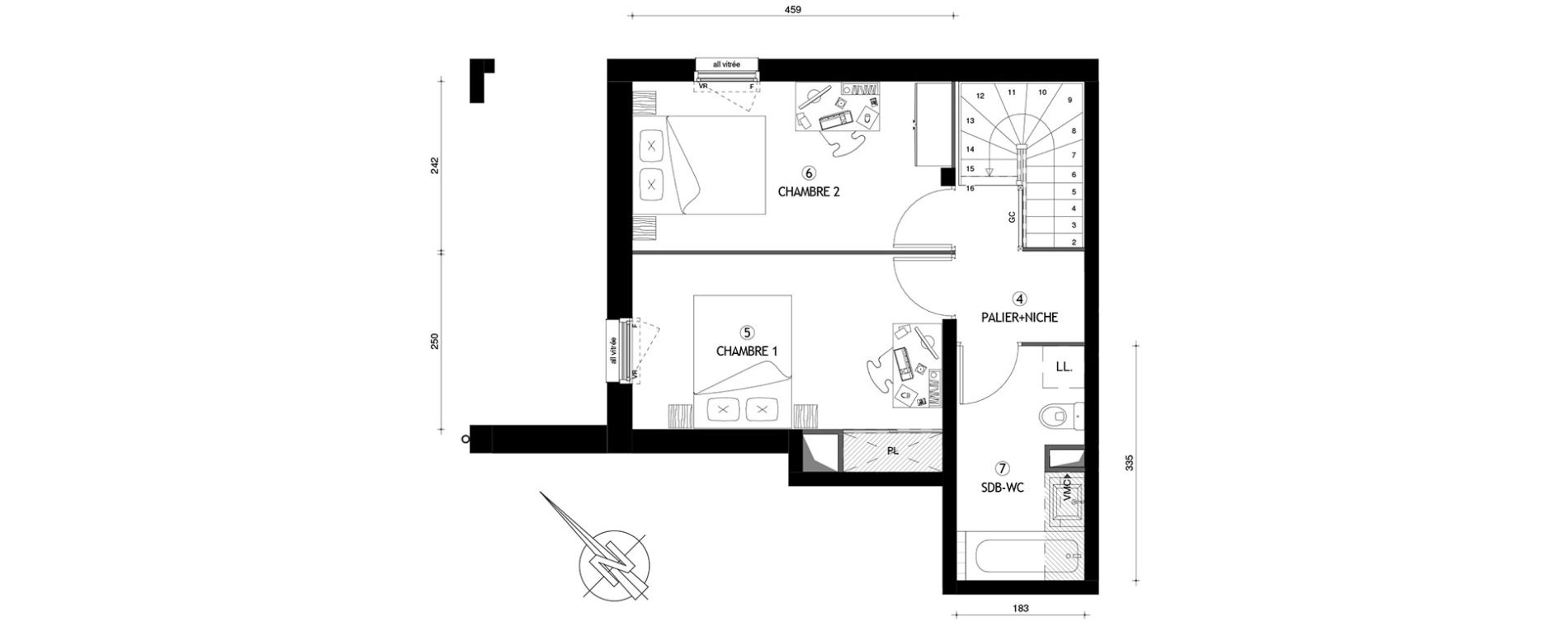 Duplex T3 de 63,50 m2 &agrave; Carri&egrave;res-Sous-Poissy Nouvelle centralit&eacute;