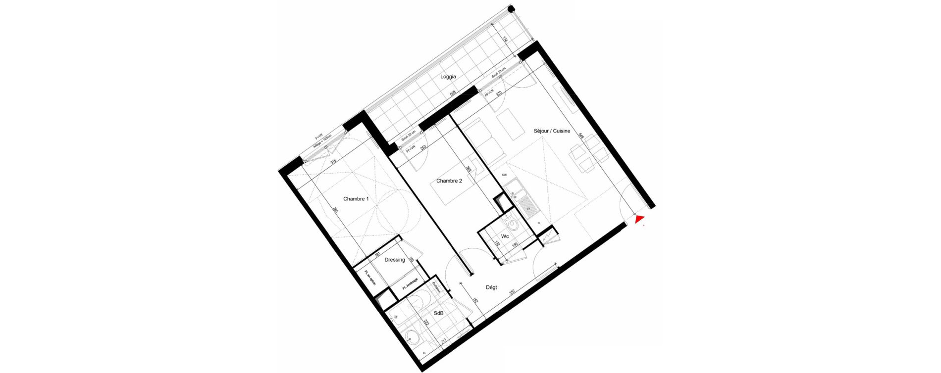 Appartement T3 de 63,79 m2 &agrave; Carri&egrave;res-Sur-Seine Les alouettes