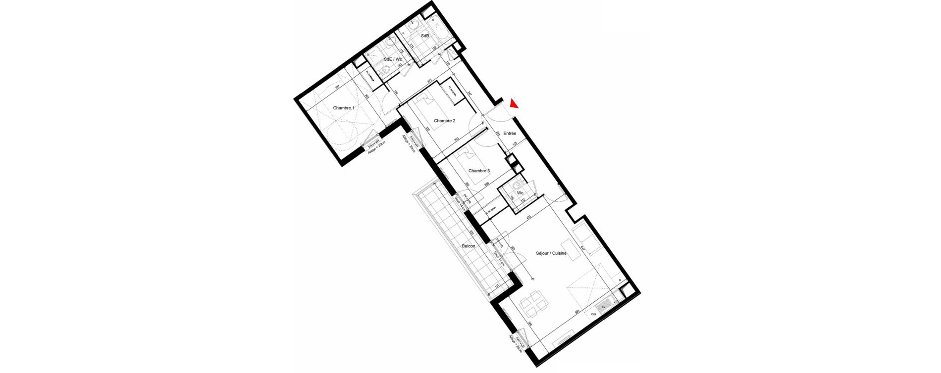 Appartement T4 de 88,41 m2 &agrave; Carri&egrave;res-Sur-Seine Les alouettes