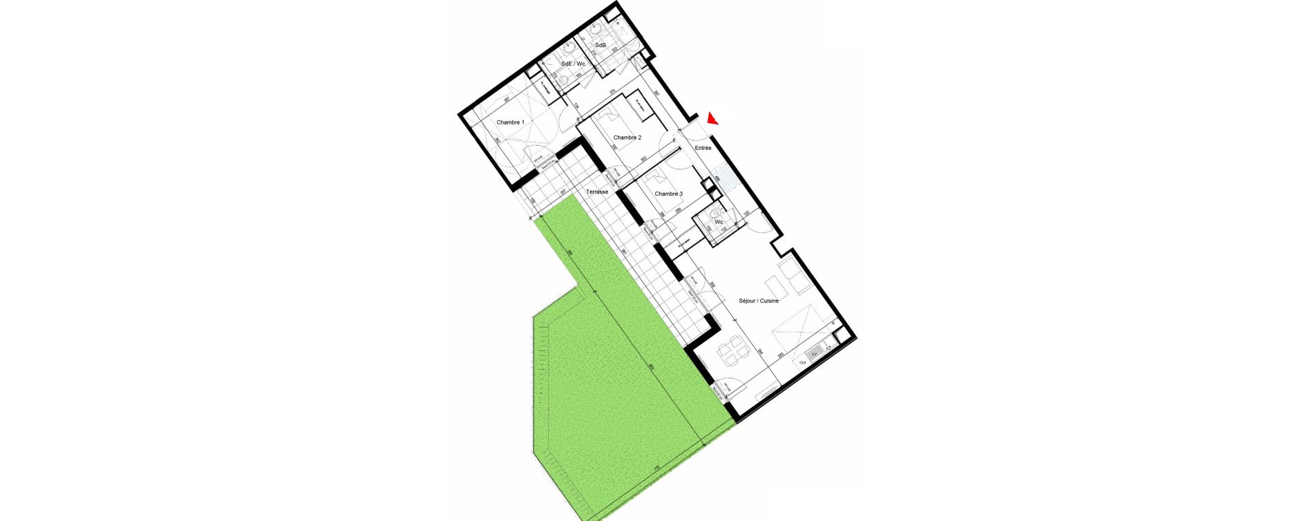 Appartement T4 de 88,42 m2 &agrave; Carri&egrave;res-Sur-Seine Les alouettes