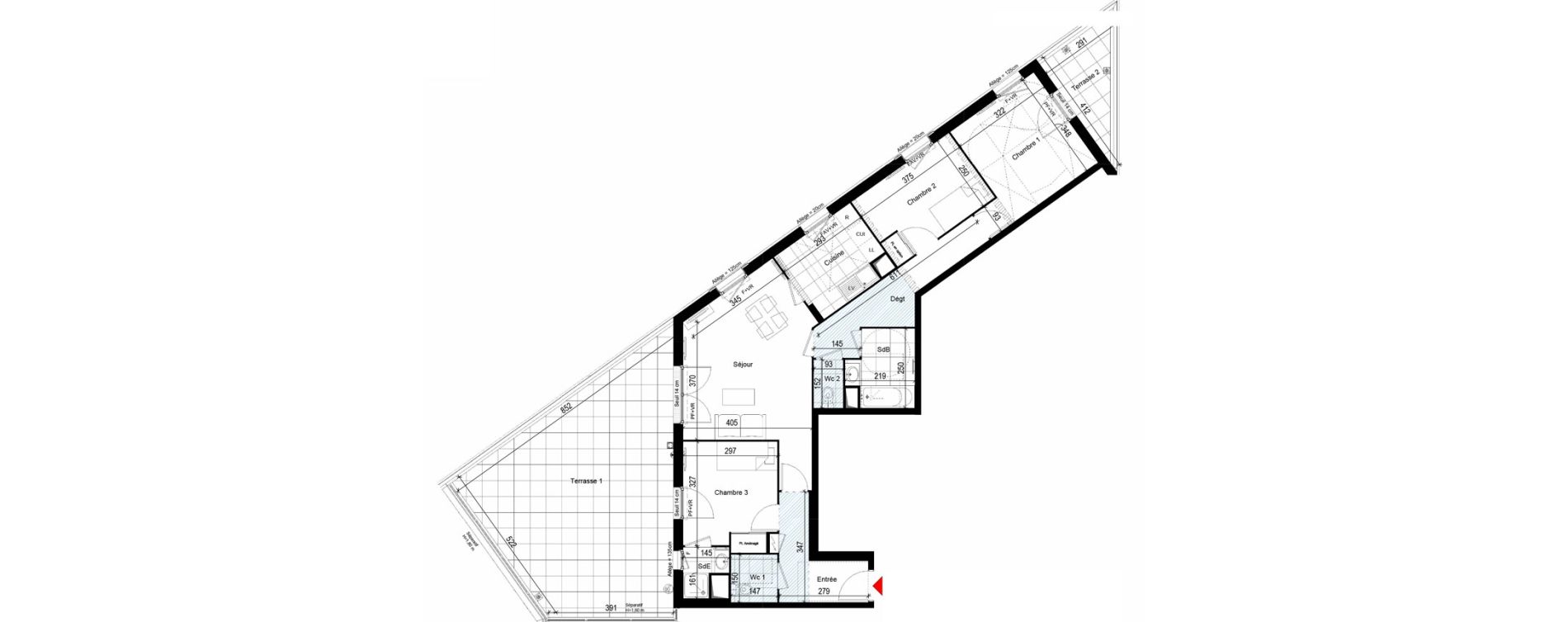 Appartement T4 de 81,86 m2 &agrave; Carri&egrave;res-Sur-Seine Les alouettes