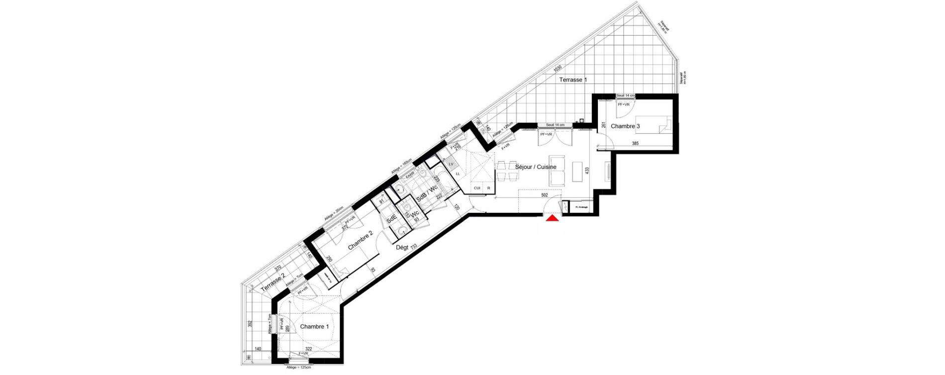 Appartement T4 de 79,16 m2 &agrave; Carri&egrave;res-Sur-Seine Les alouettes