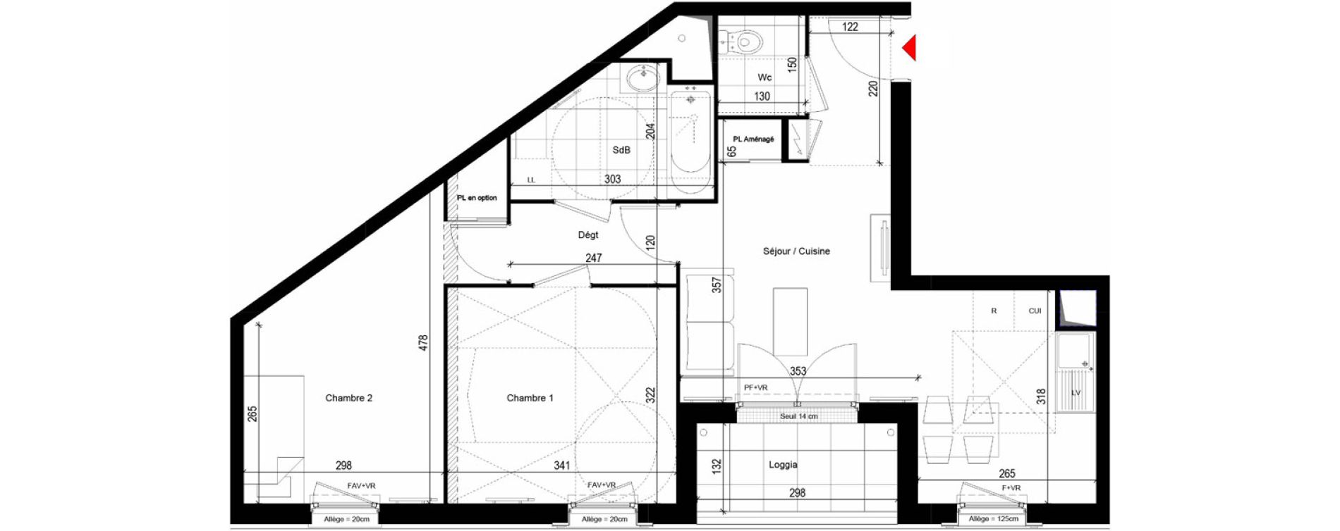 Appartement T3 de 56,67 m2 &agrave; Carri&egrave;res-Sur-Seine Les alouettes