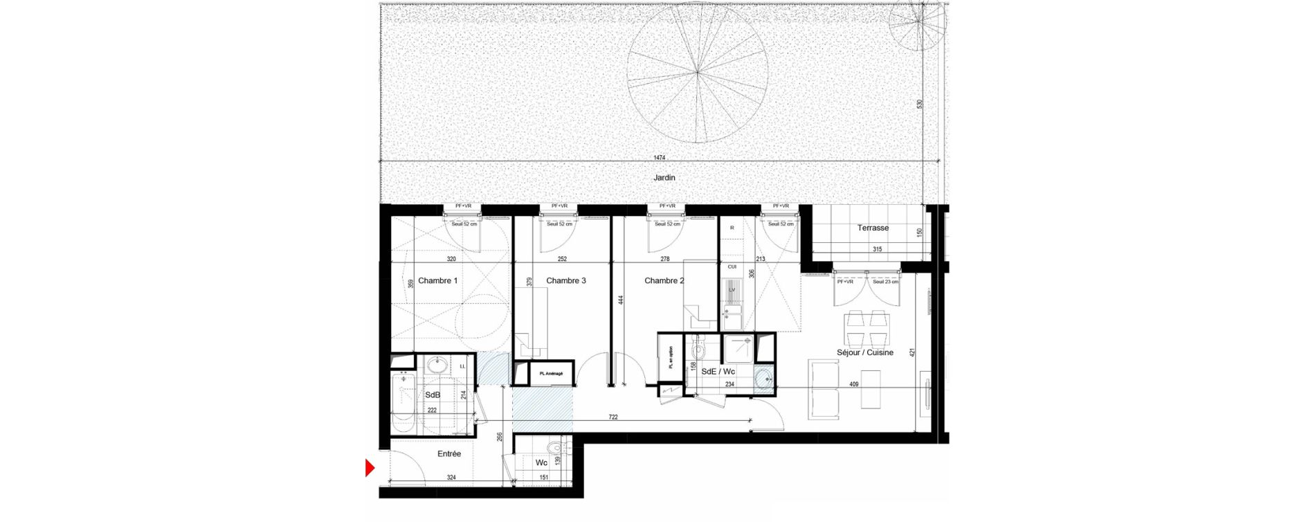 Appartement T4 de 79,64 m2 &agrave; Carri&egrave;res-Sur-Seine Les alouettes