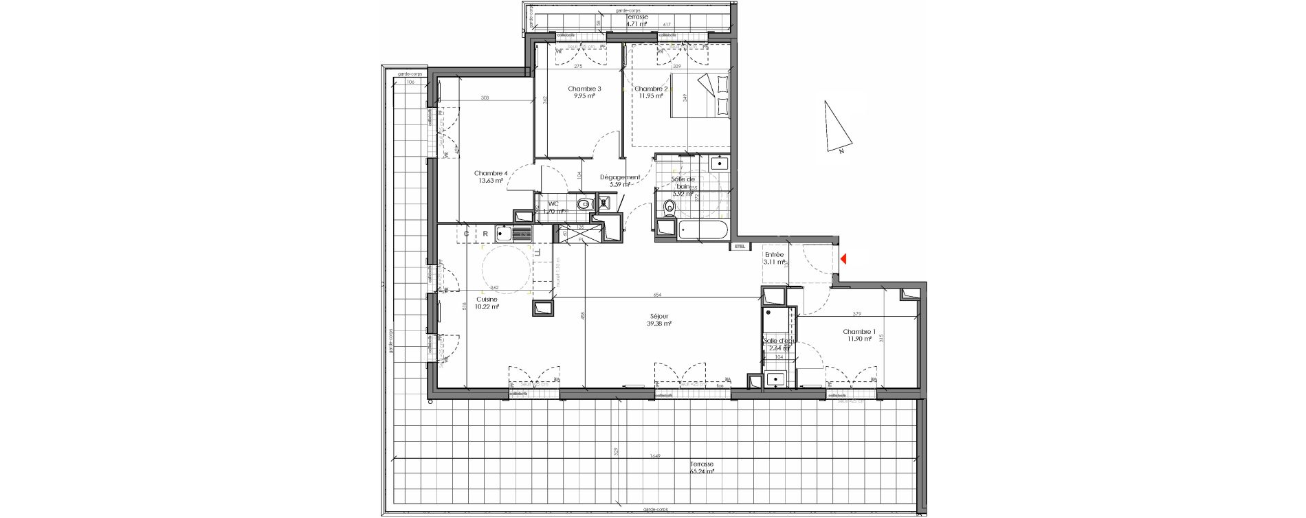 Appartement T5 de 116,00 m2 &agrave; Chambourcy Centre