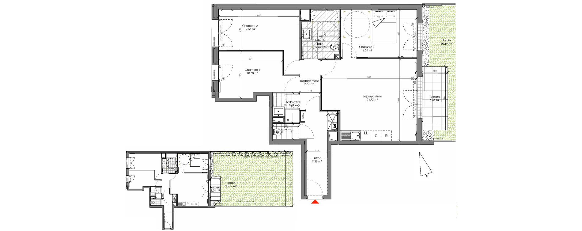 Appartement T4 de 81,04 m2 &agrave; Chambourcy Centre