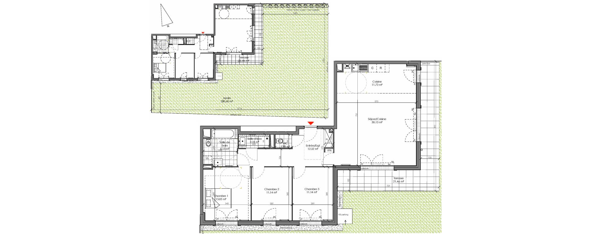 Appartement T4 de 99,20 m2 &agrave; Chambourcy Centre