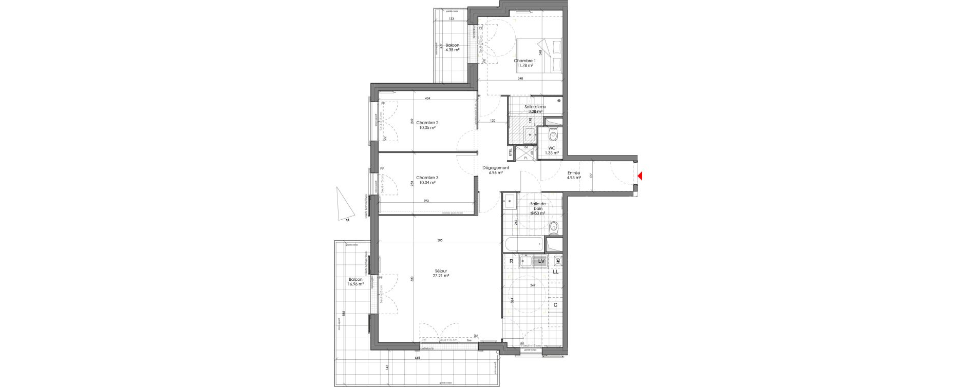 Appartement T4 de 90,59 m2 &agrave; Chambourcy Centre