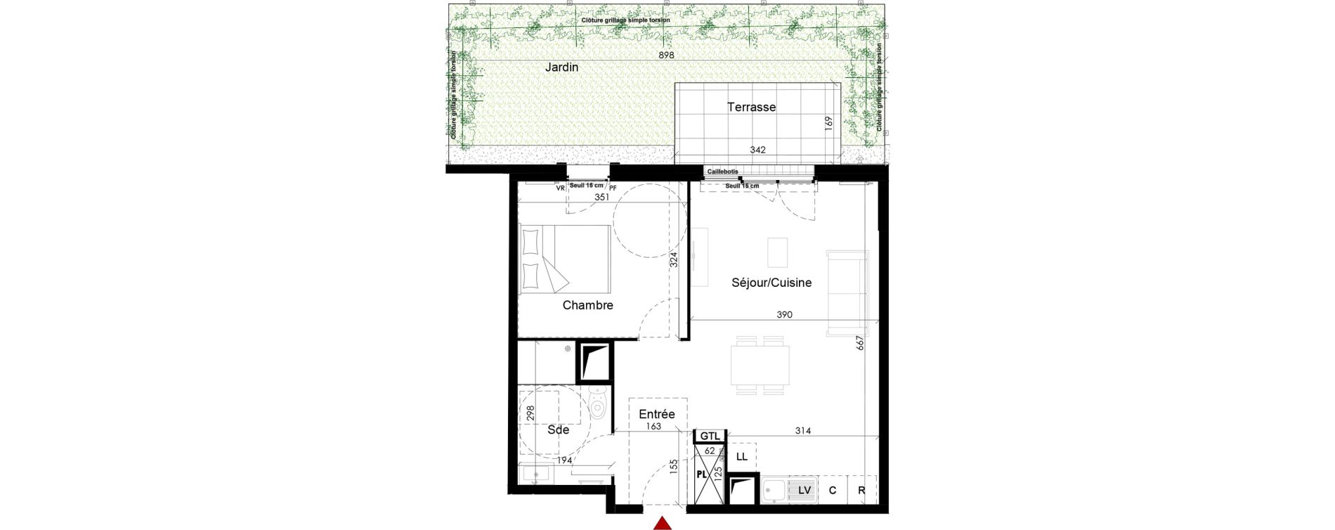Appartement T2 de 47,22 m2 &agrave; Chambourcy Centre