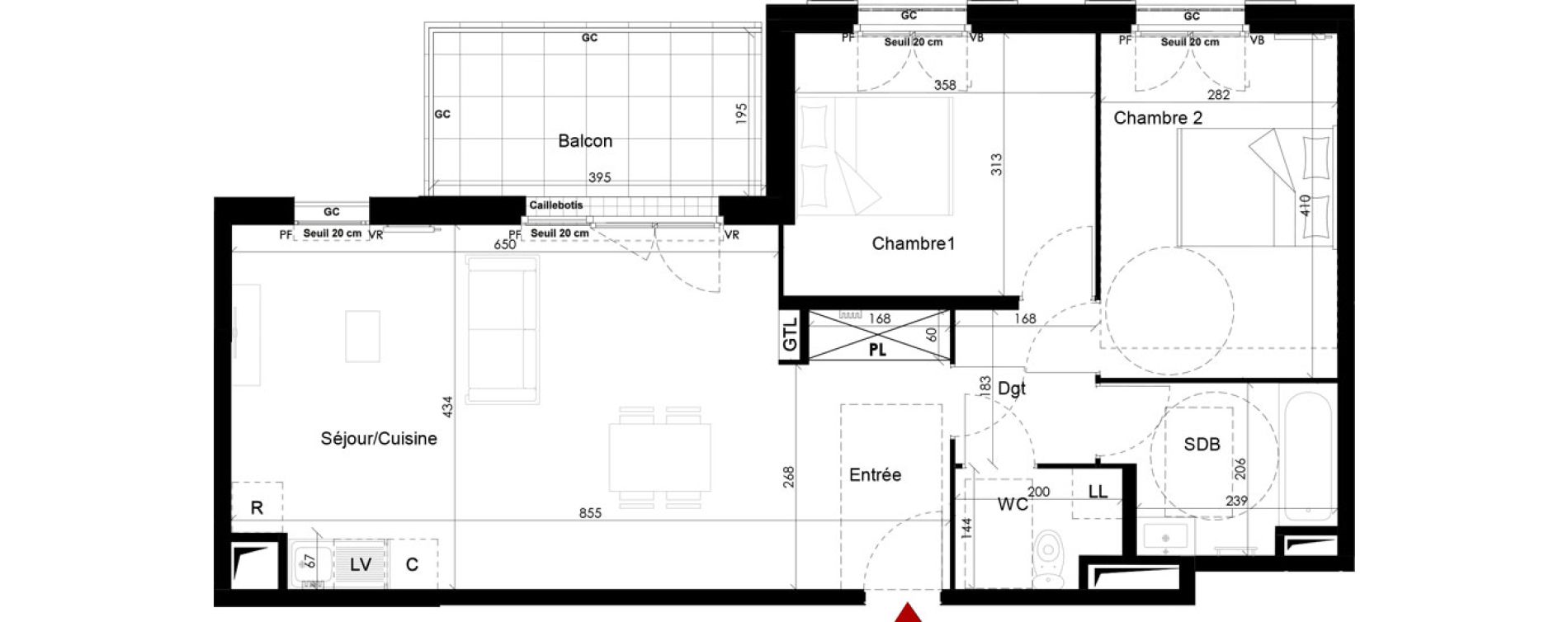 Appartement T3 de 68,32 m2 &agrave; Chambourcy Centre