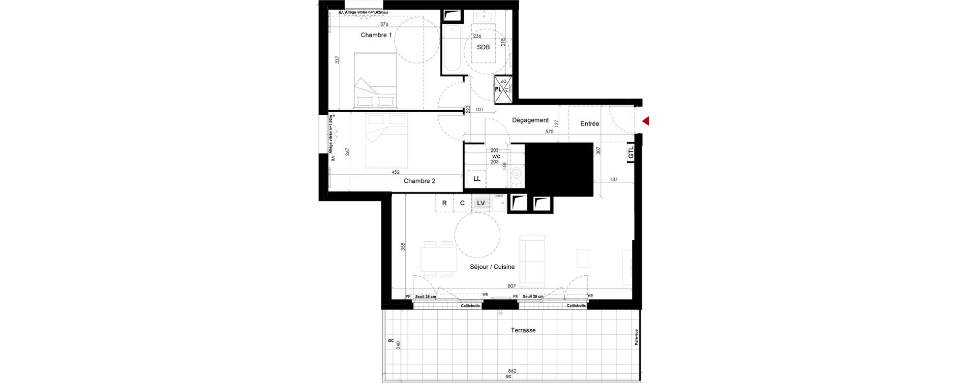 Appartement T3 de 72,39 m2 &agrave; Chambourcy Centre