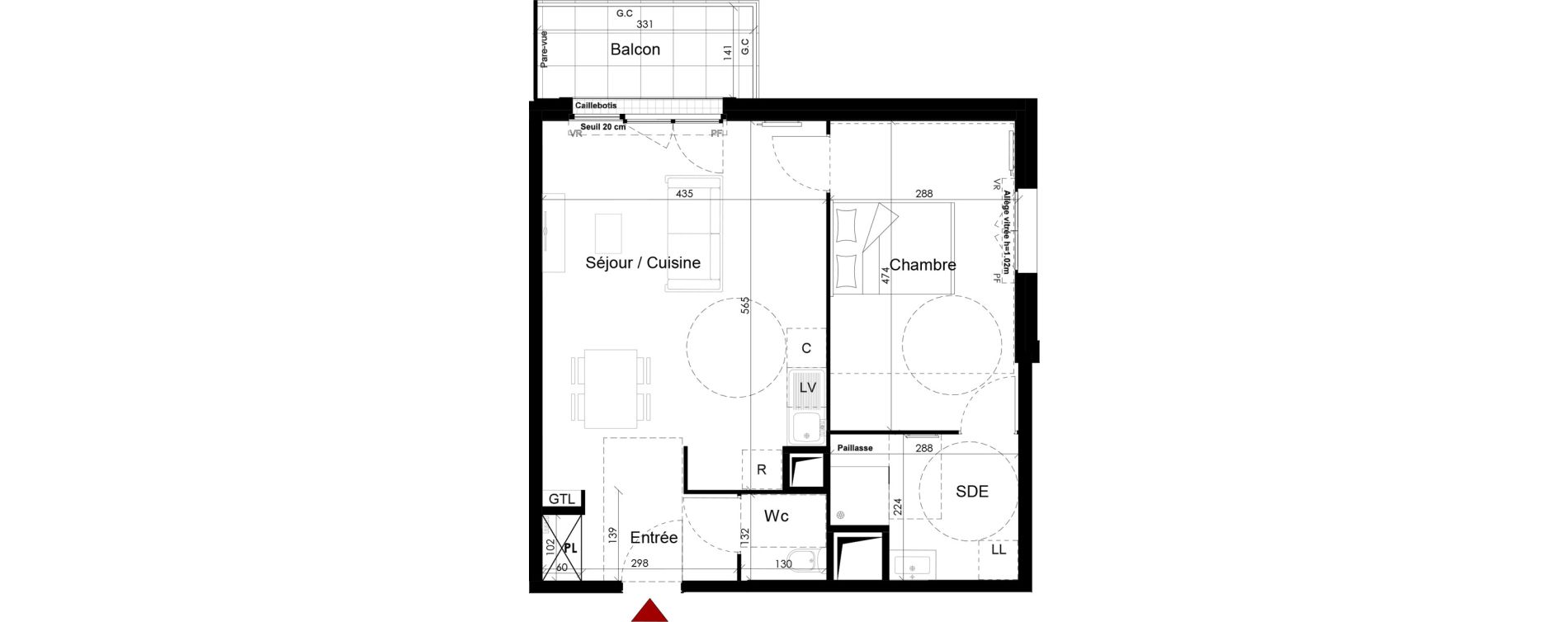 Appartement T2 de 49,03 m2 &agrave; Chambourcy Centre