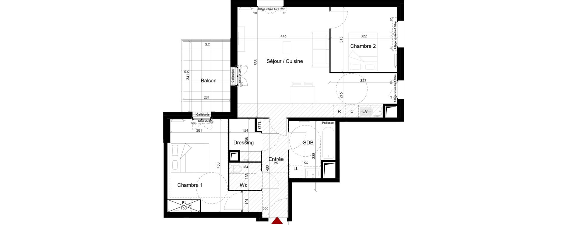 Appartement T3 de 71,94 m2 &agrave; Chambourcy Centre
