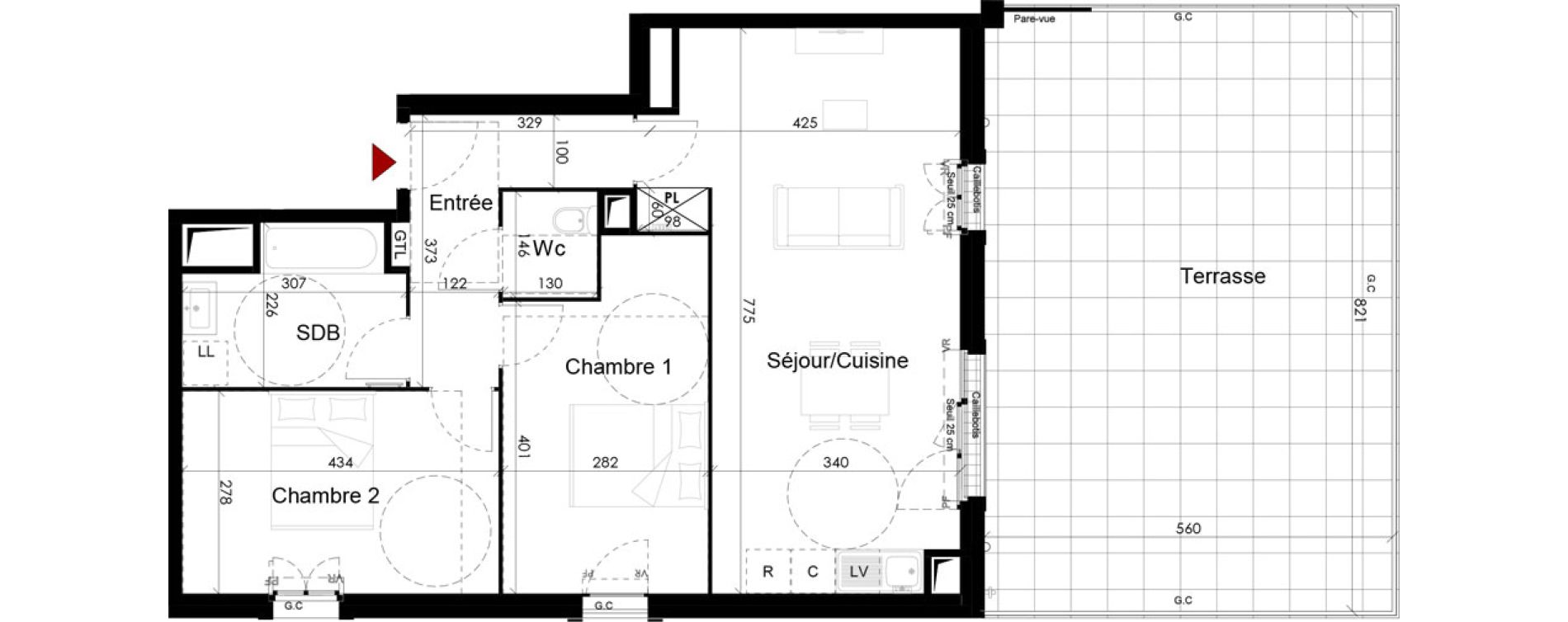 Appartement T3 de 67,38 m2 &agrave; Chambourcy Centre