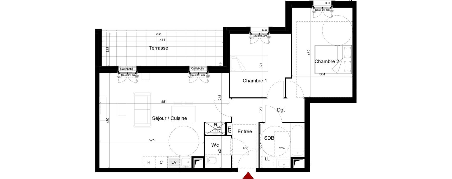 Appartement T3 de 66,90 m2 &agrave; Chambourcy Centre