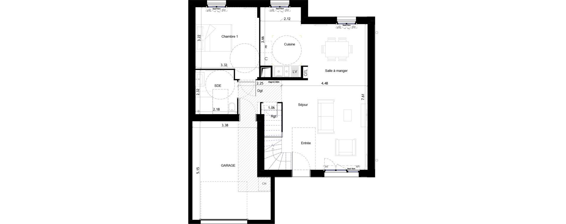 Maison T4 de 95,05 m2 &agrave; Chambourcy Centre