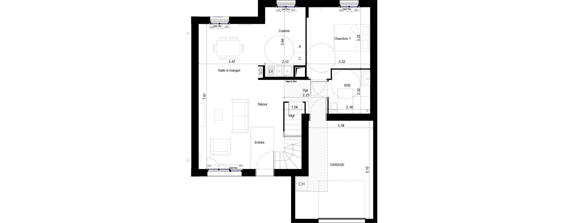 Maison T4 de 95,05 m2 &agrave; Chambourcy Centre