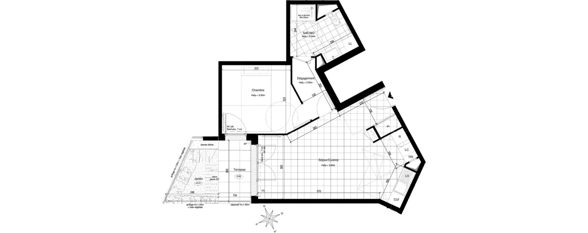 Appartement T2 de 48,66 m2 &agrave; Chatou Centre