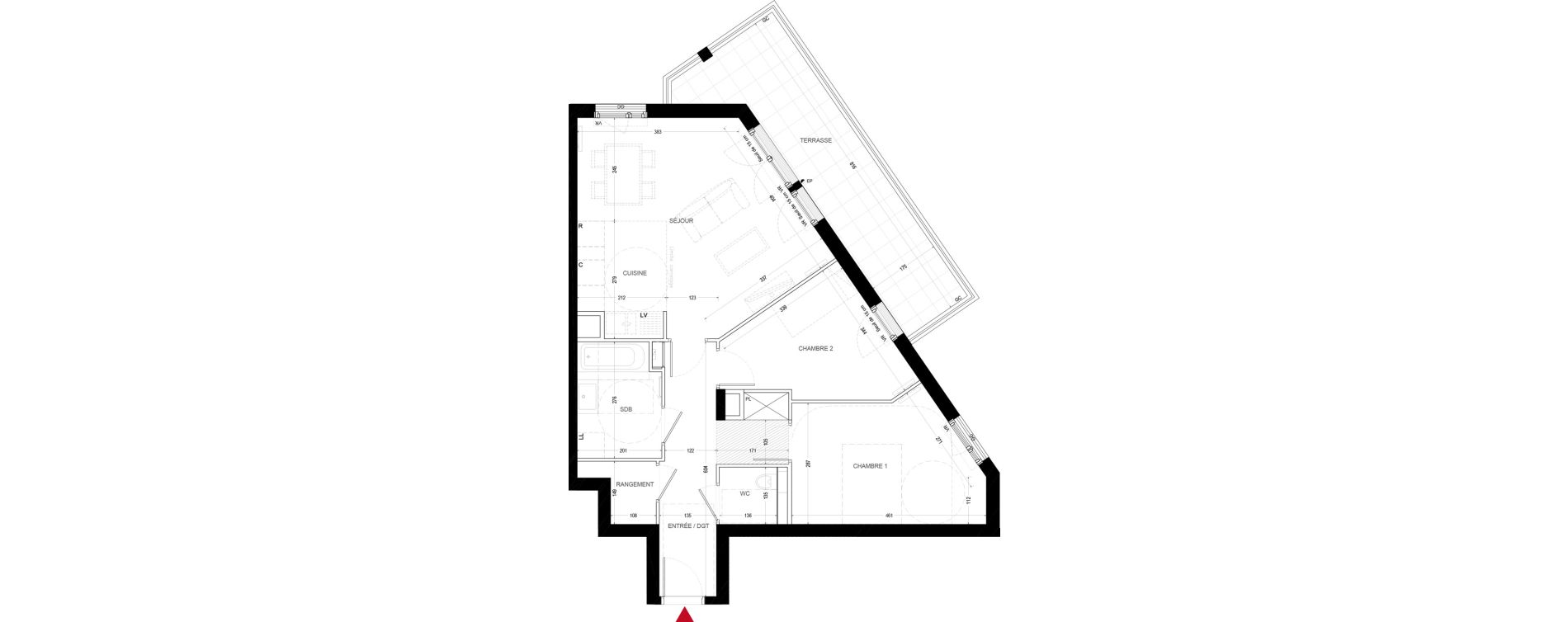 Appartement T3 de 66,58 m2 &agrave; Chatou Centre