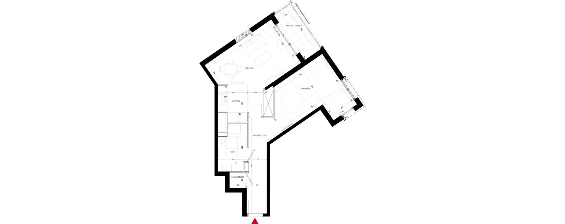 Appartement T2 de 56,17 m2 &agrave; Chatou Centre