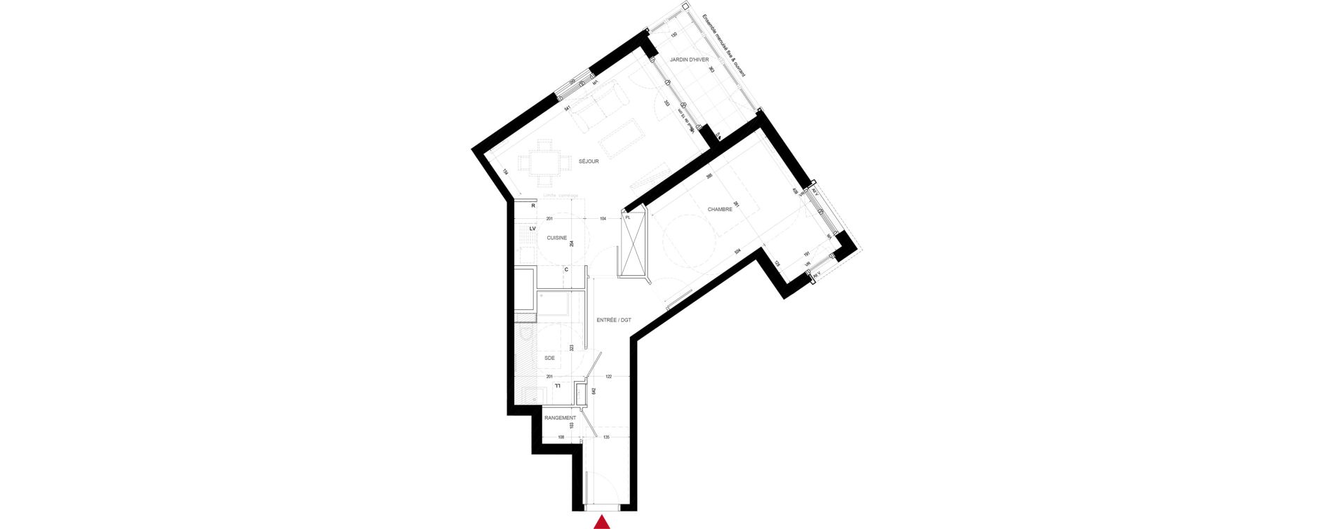 Appartement T2 de 56,17 m2 &agrave; Chatou Centre