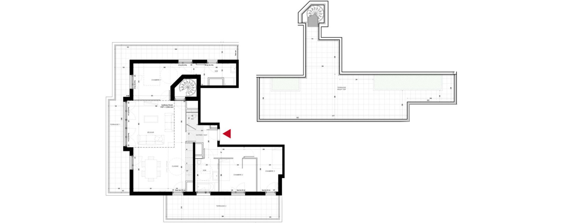 Appartement T4 de 90,98 m2 &agrave; Chatou Centre