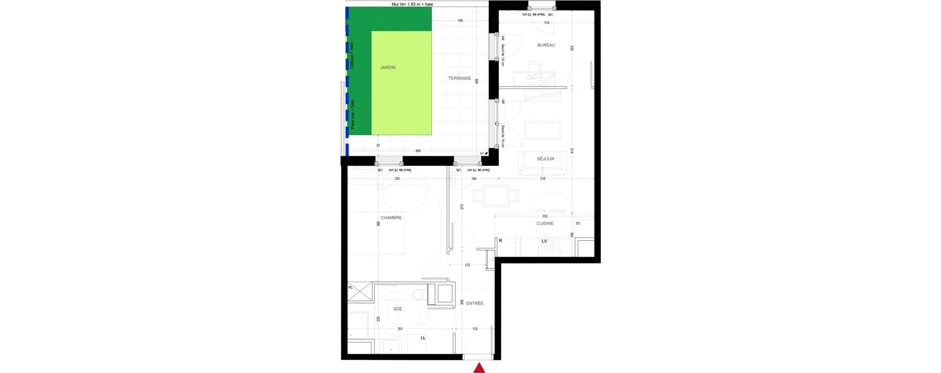 Appartement T2 de 54,15 m2 &agrave; Chatou Centre